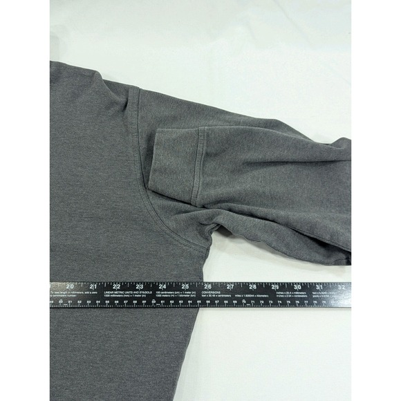 Peter Millar Sweater Mens XL Grey Quarter Zip Long Sleeve Oak Tree Golf Course - Picture 7 of 8